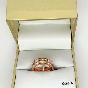 Charter Club Rose Gold Tone Pave Eternity Bands CZ